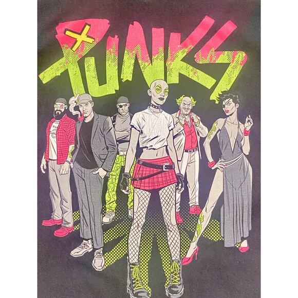 Pixel Vault Punks T-Shirt Large With Punks Graphic Black Short Sleeve - Picture 3 of 7